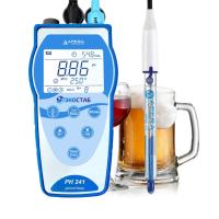 Портативный pH-метр ЭКОСТАБ PH241BR с GLP для напитков Портативный pH-метр ЭКОСТАБ PH241BR с GLP для напитков