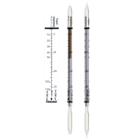 Индикаторная трубка Сероводород 0,5-10; 10-120 (4,5) предназначена для экспресс-контроля содержания сероводорода в воздухе рабочей зоны в двух диапазонах определяемых концентраций: от 0,5 до 10 мг/м3 (ниже значений ПДКв.р.з.) и от 10 до 120 мг/м3 (в авари