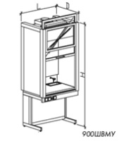 Шкафы вытяжные металлические (900 ШВМУк без воды )